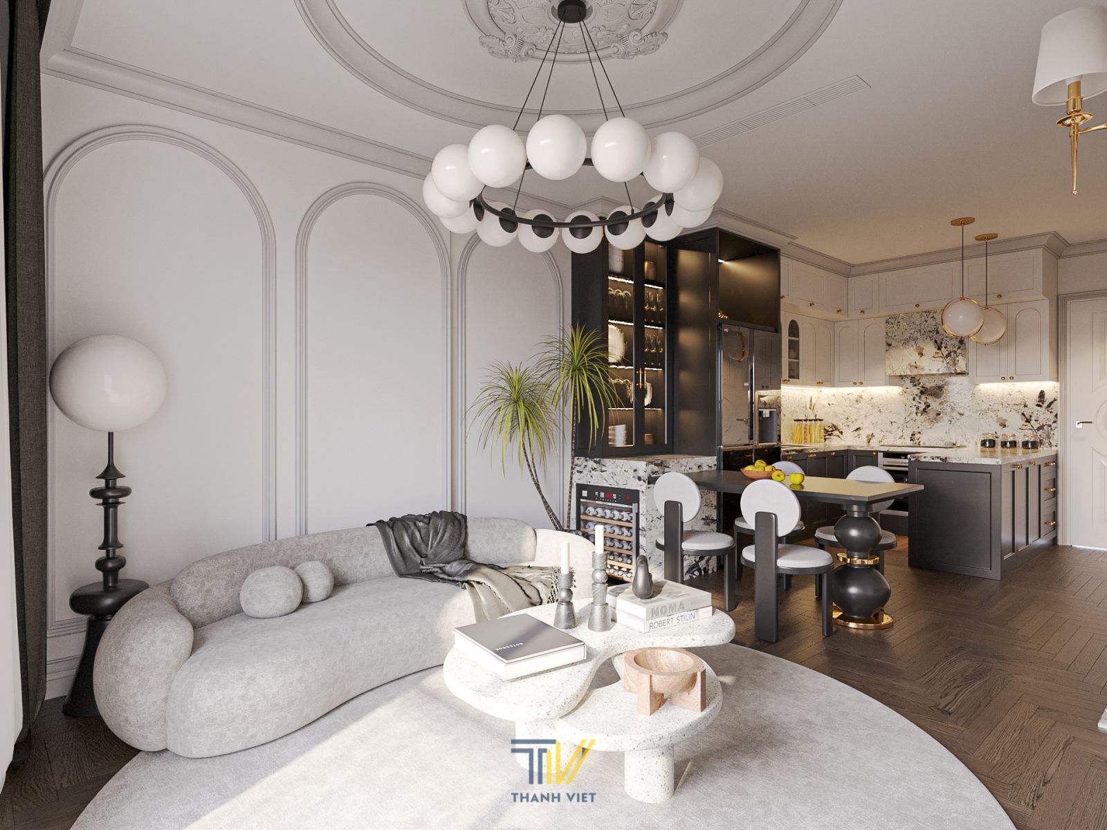 Thiết kế nội thất chung cư Jolie House phong cách Parisian