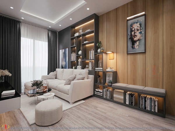 Thiết kế nội thất căn hộ cao cấp phong cách hiện đại nhà anh Phi