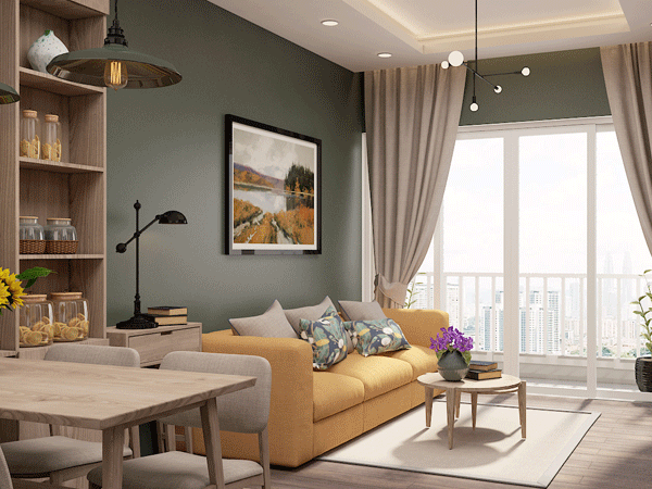 Thiết kế nội thất phong cách đương đại - Căn hộ chị Hương Golden An Khánh