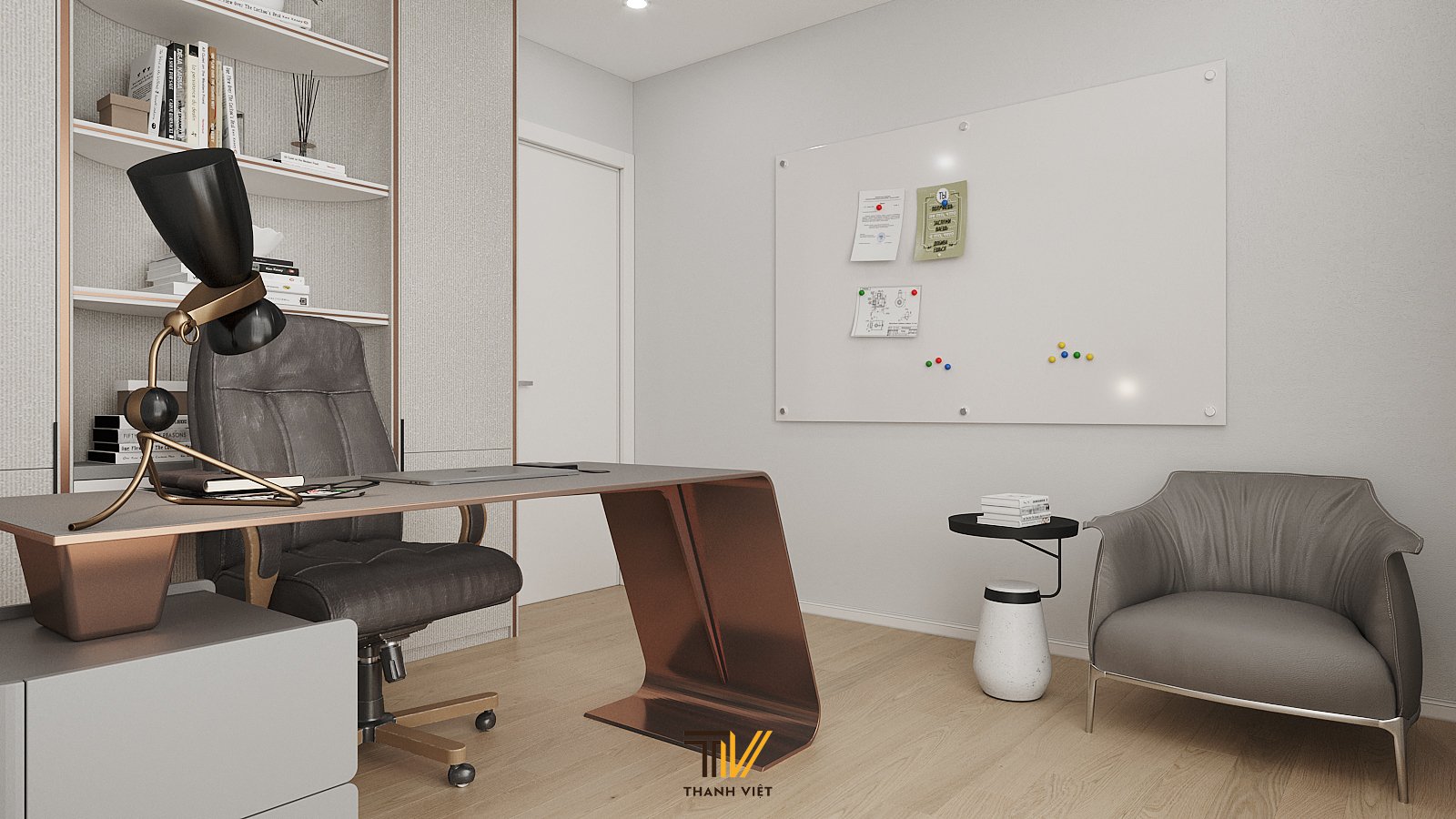 Bàn làm việc sắp xếp khoa học