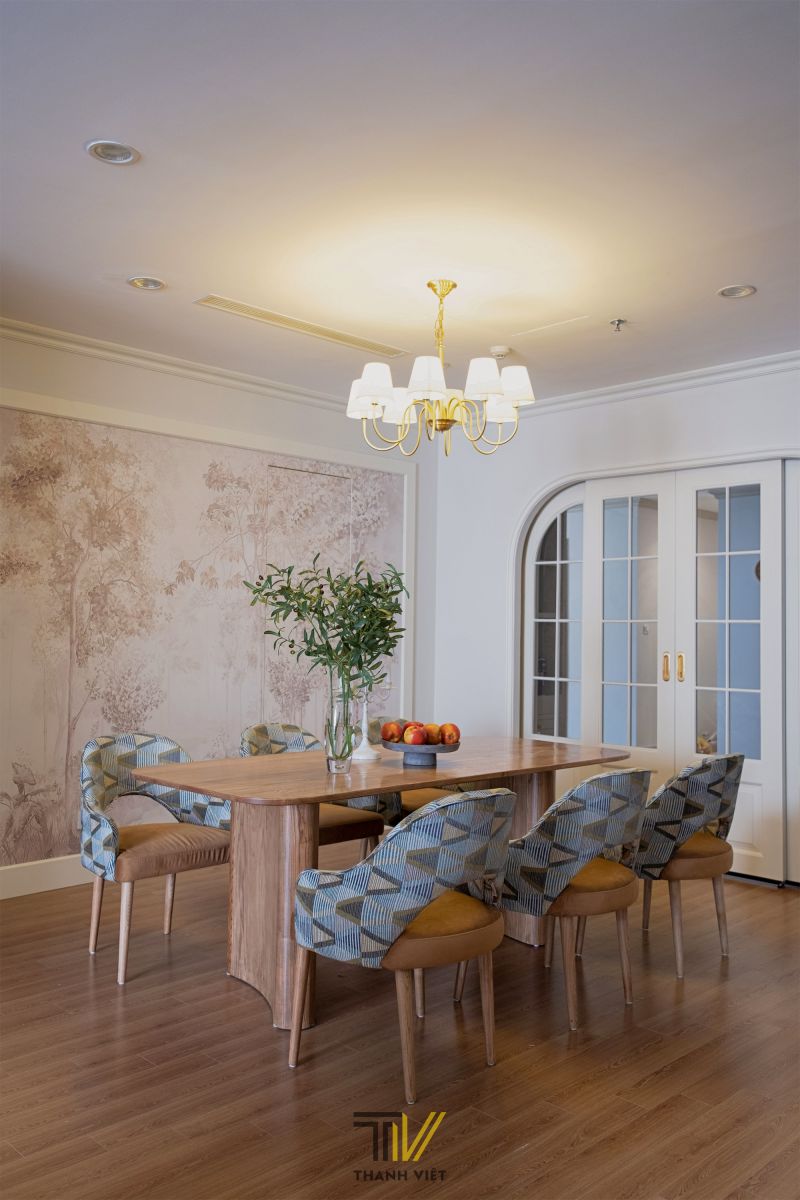 Ghế ăn hoạ tiết gợi biển cả