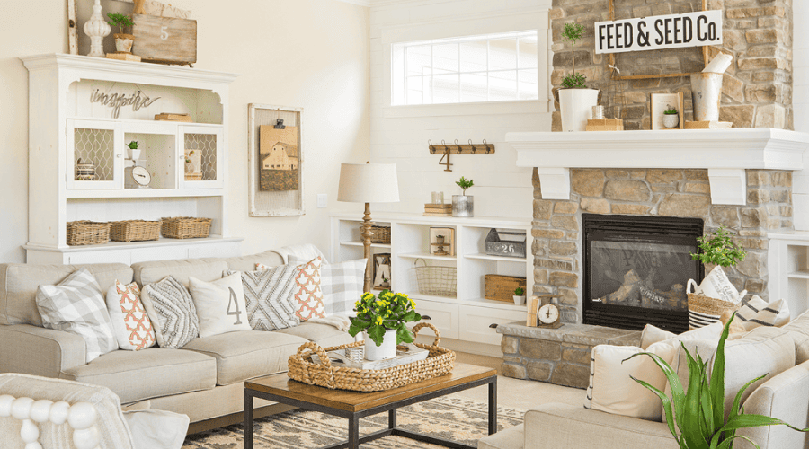 Vật liệu tự nhiên phong cách Farmhouse