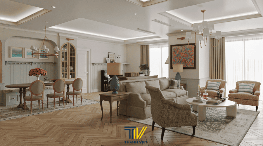 Đồng nhất thiết kế phong cách Farmhouse