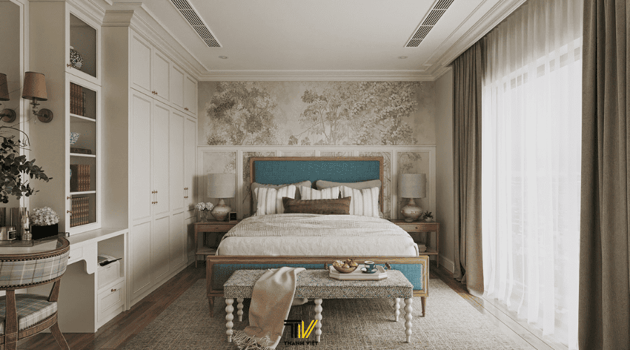 Thiết kế phòng ngủ phong cách Farmhouse