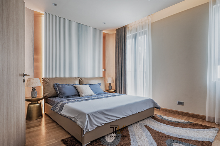 Phòng ngủ master tối giản
