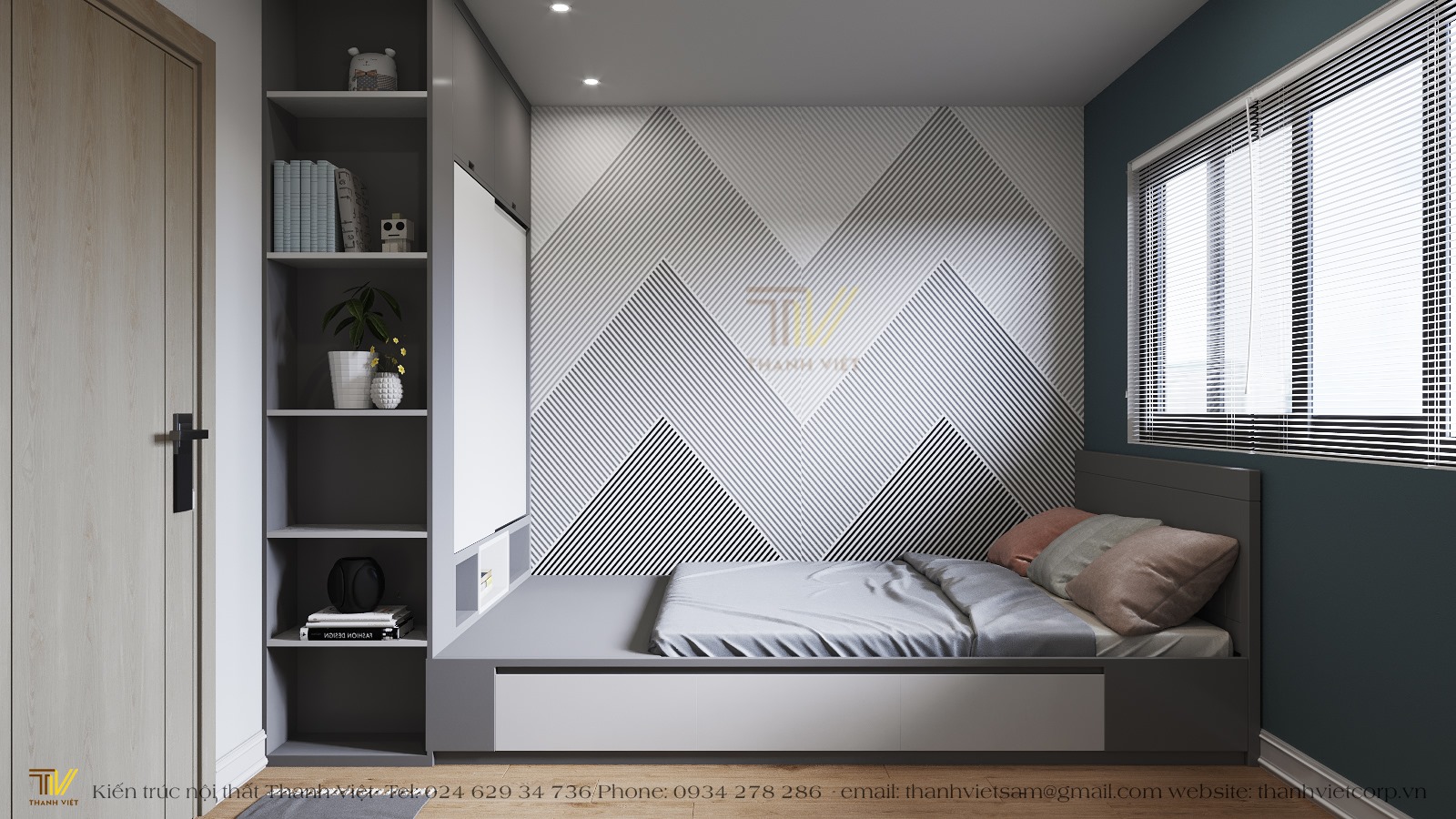 Tăng lưu trữ với giường có ngăn kéo