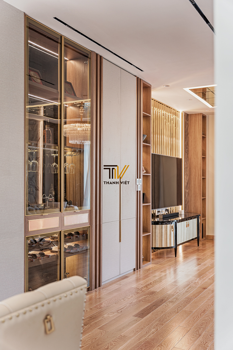Tủ rượu âm tường hiện đại
