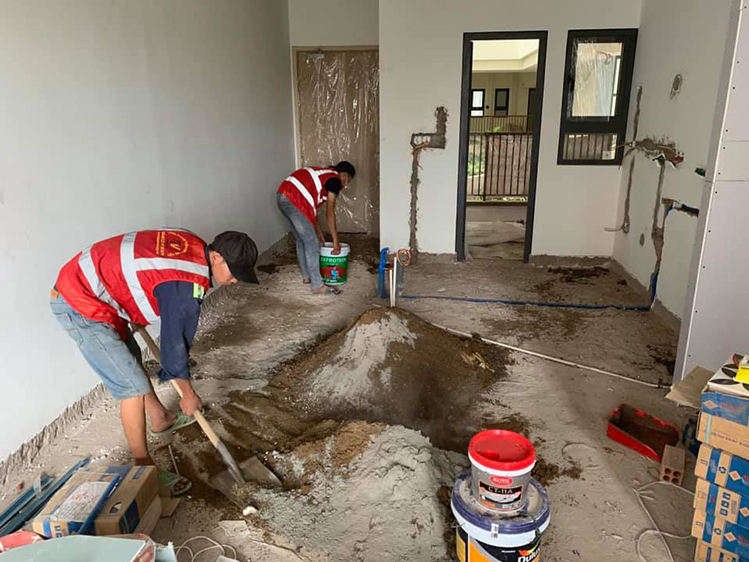 Chuẩn bị quá trình thi công