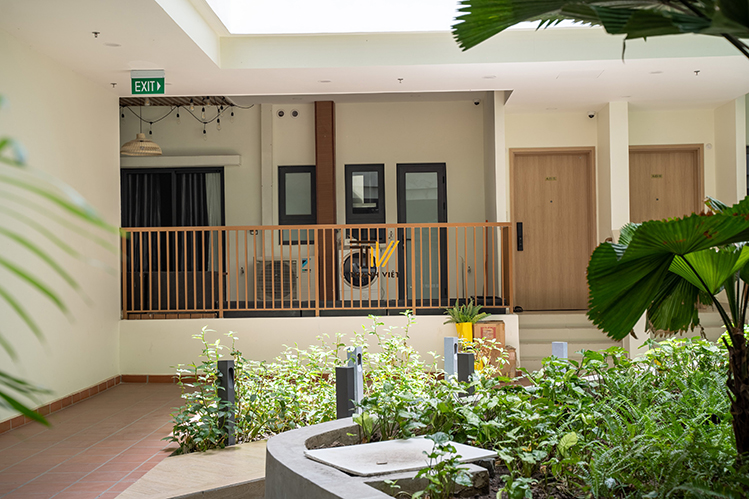 Lối đi hành lang chung cư