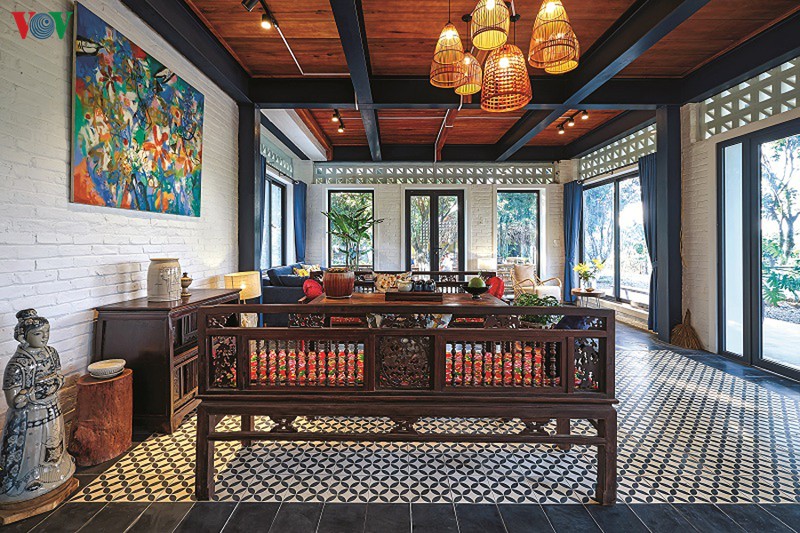 Phòng khách nội thất gỗ