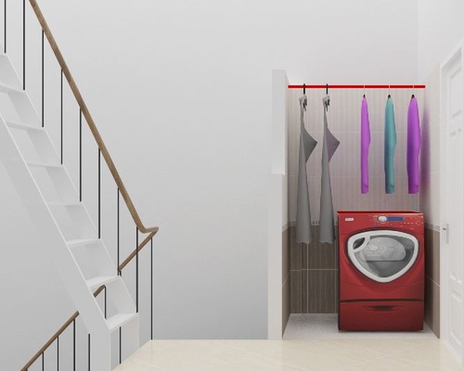 Giếng trời làm phòng giặt