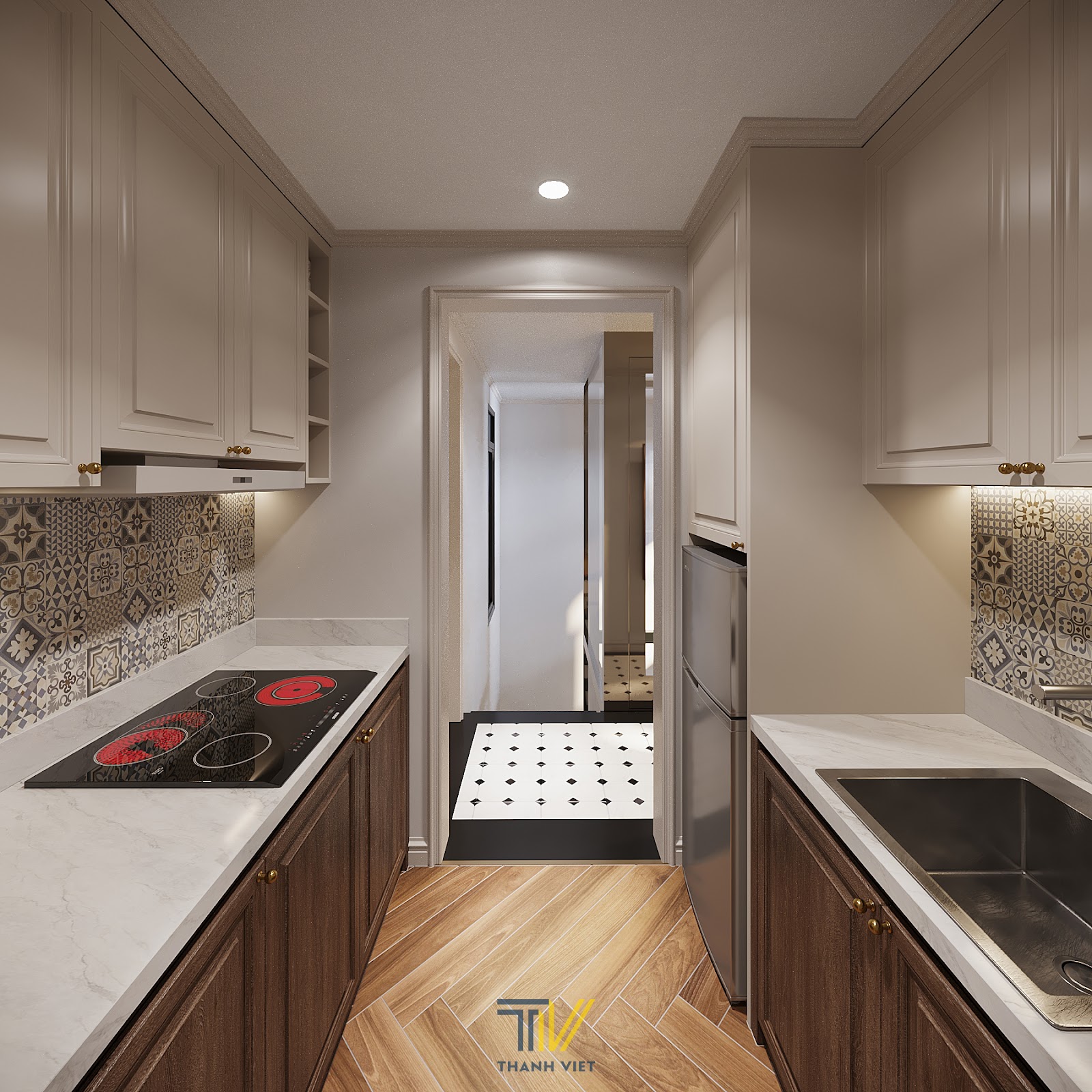 Không gian bếp phụ nhỏ gọn