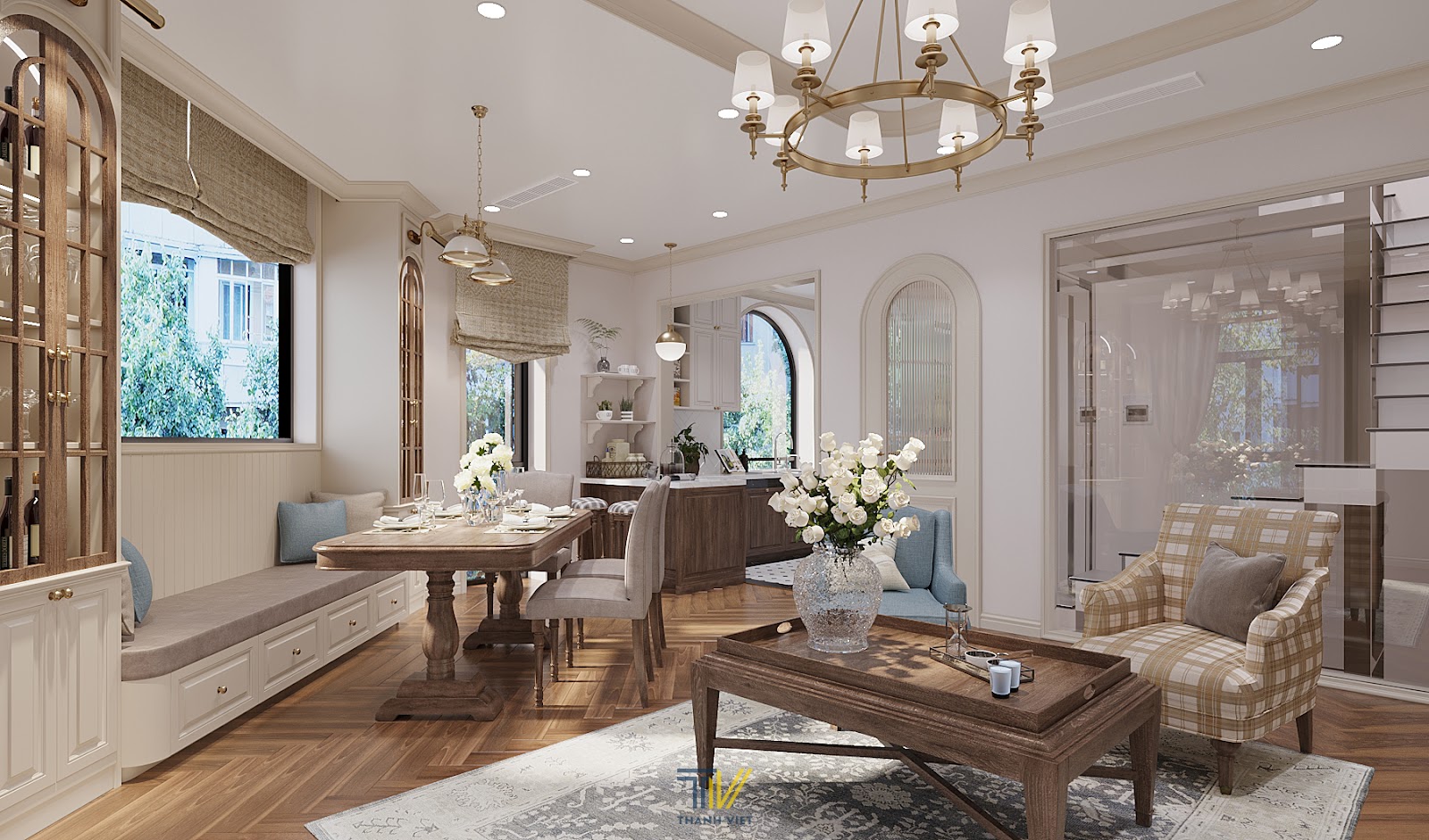 Phòng ăn và phòng sinh hoạt chung