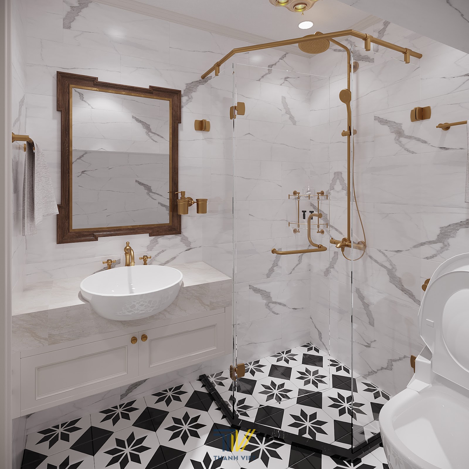 Thiết kế phòng vệ sinh tinh xảo