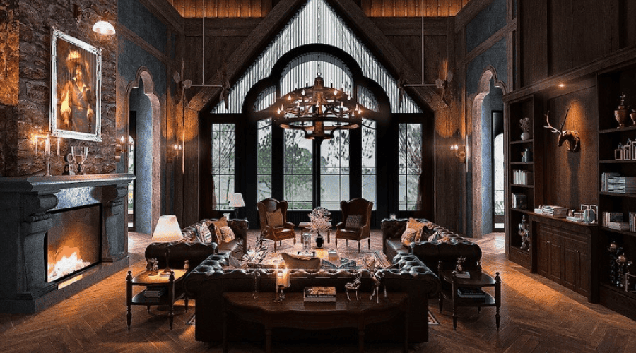 nội thất Gothic thiết kế cầu kỳ