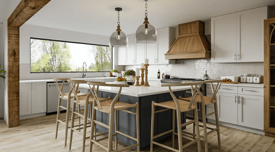 Cửa sổ lớn phong cách Rustic