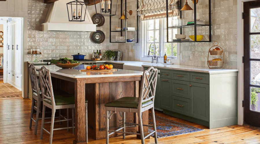 Bếp Rustic cổ điển mộc mạc