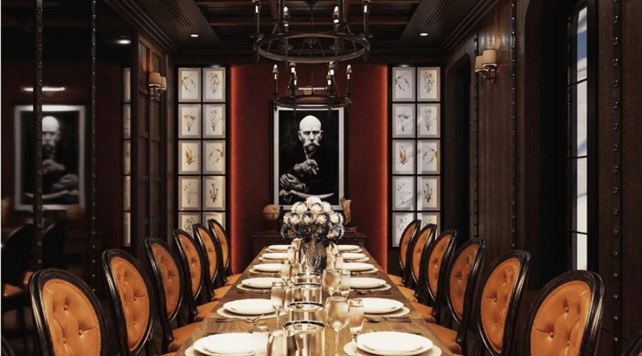 Phòng ăn nội thất gothic sang trọng