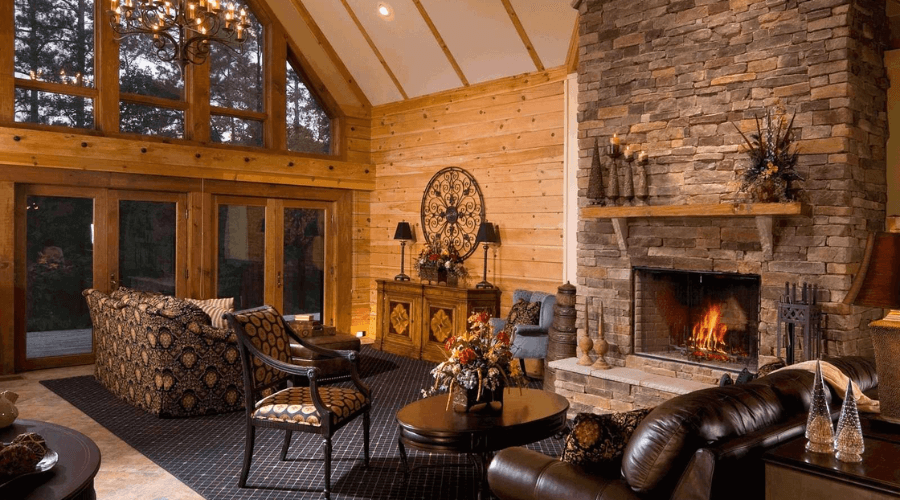 Lò sưởi đốt củi Rustic