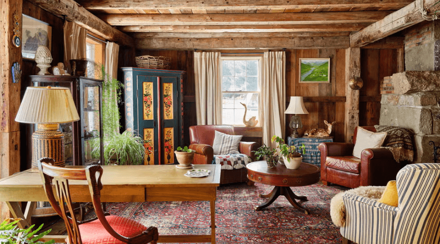 Rustic cổ điển với gỗ và đồ cổ
