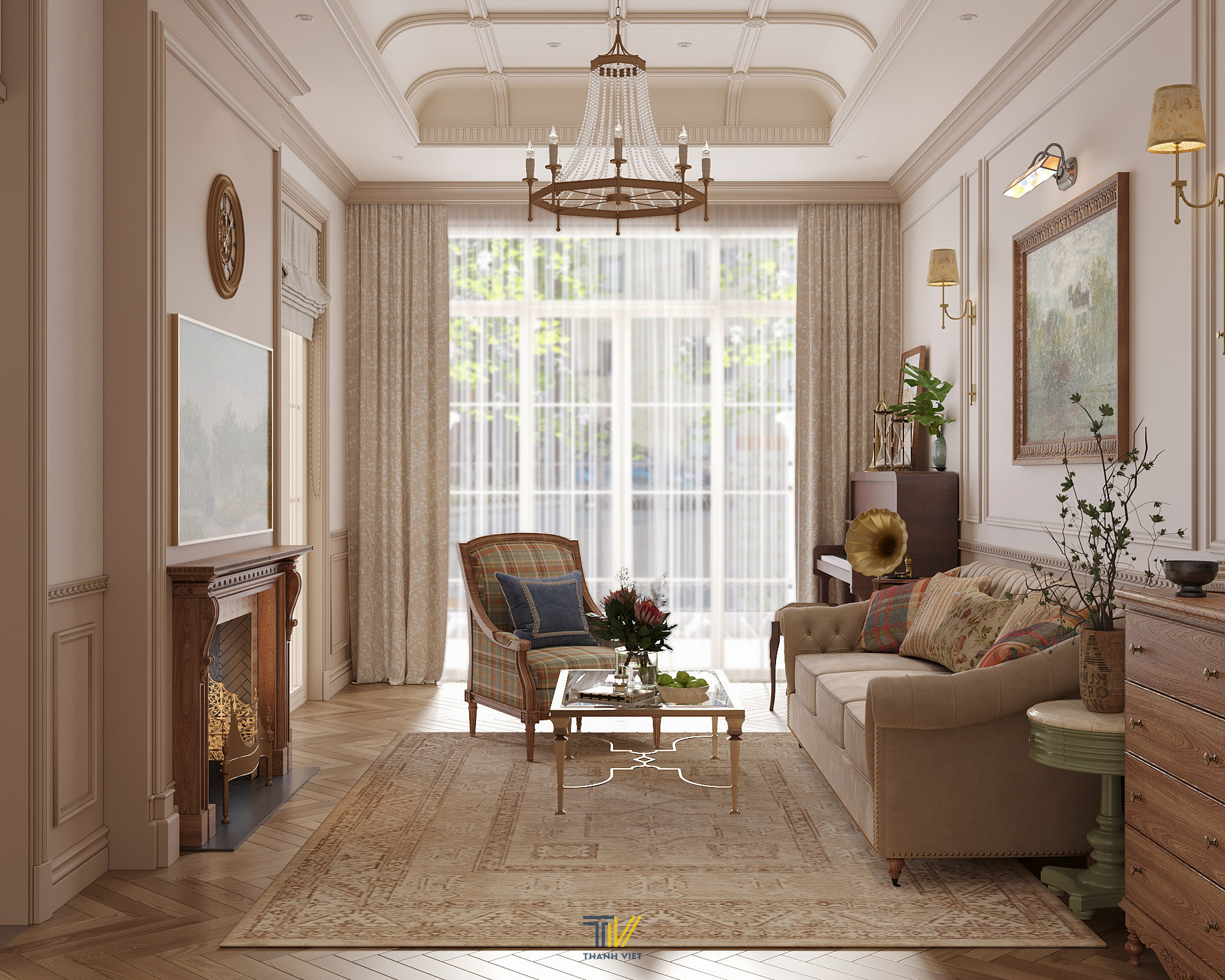 Thiết kế phòng khách biệt thự
