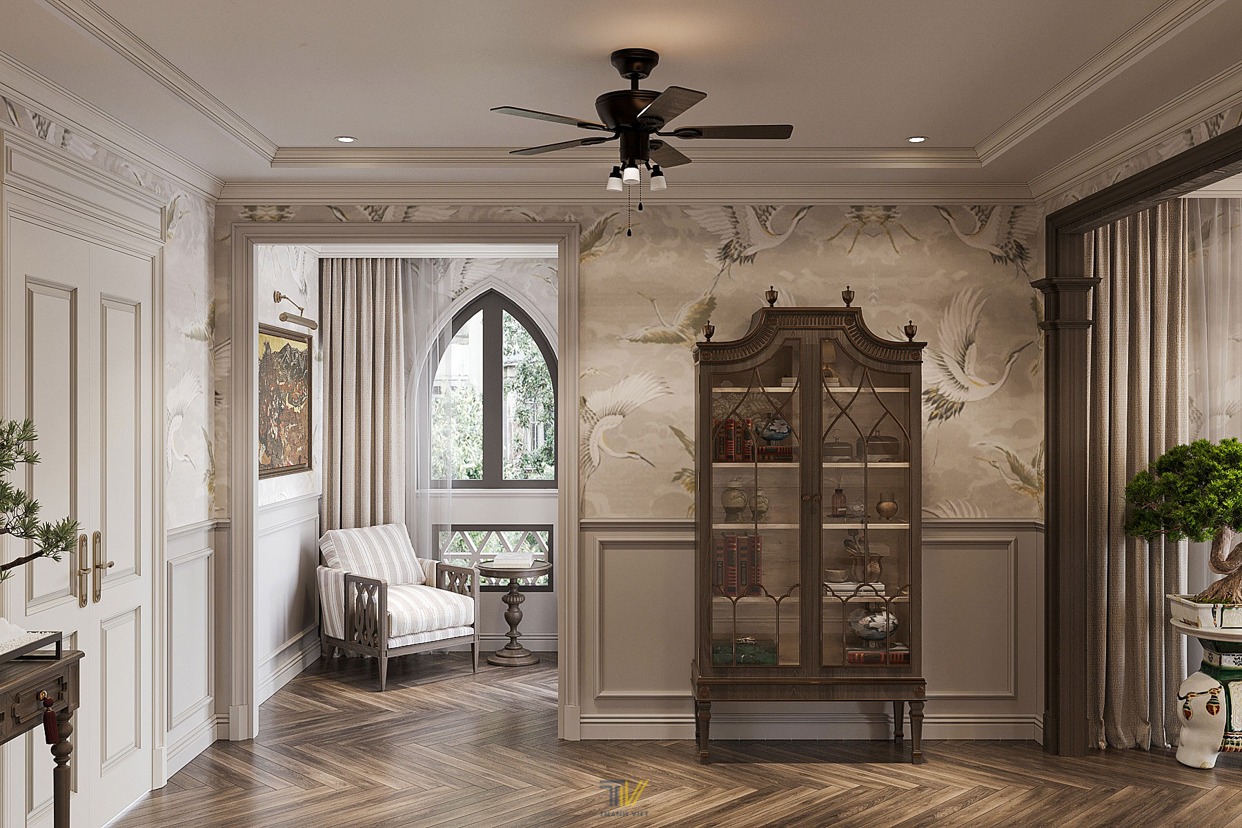 Không gian phòng thờ + nghe nhạc thư giãn