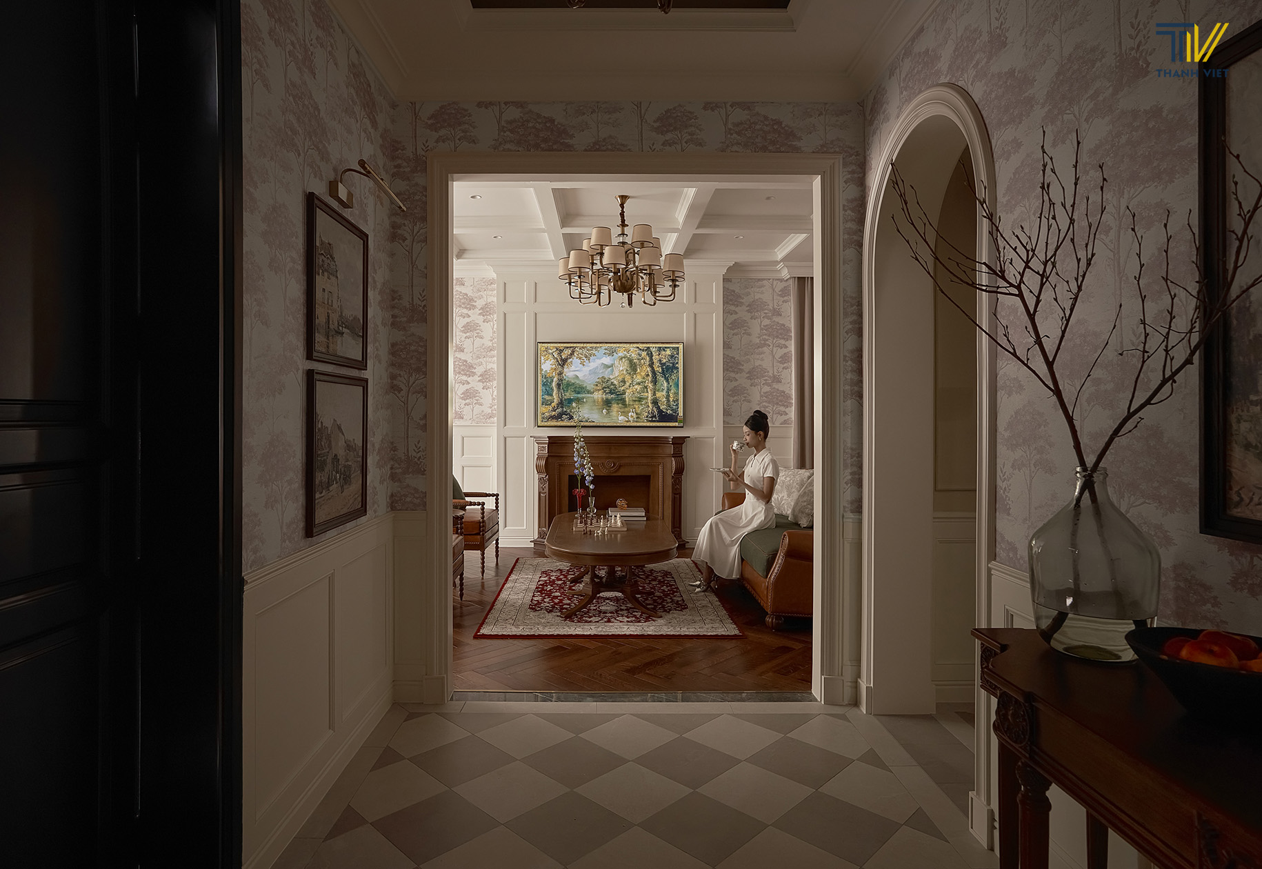 Không gian phòng khách biệt thự Emery Villa