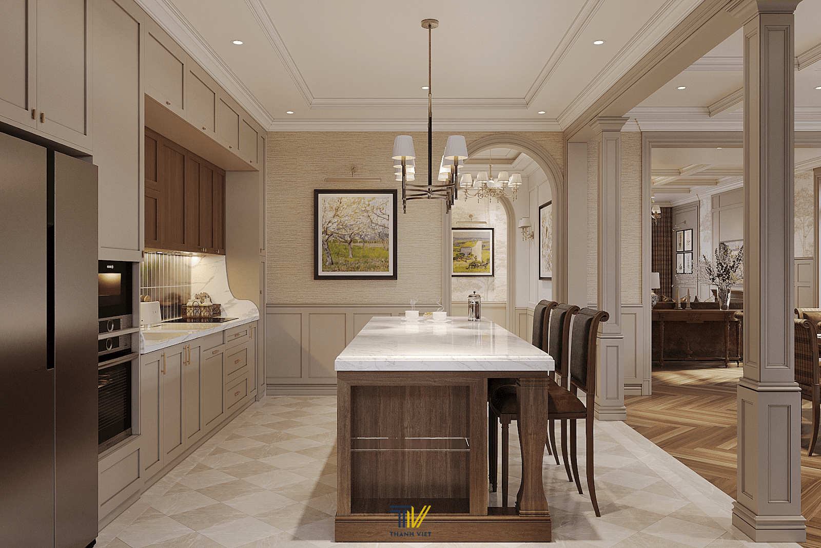 Không gian bếp ấn tượng