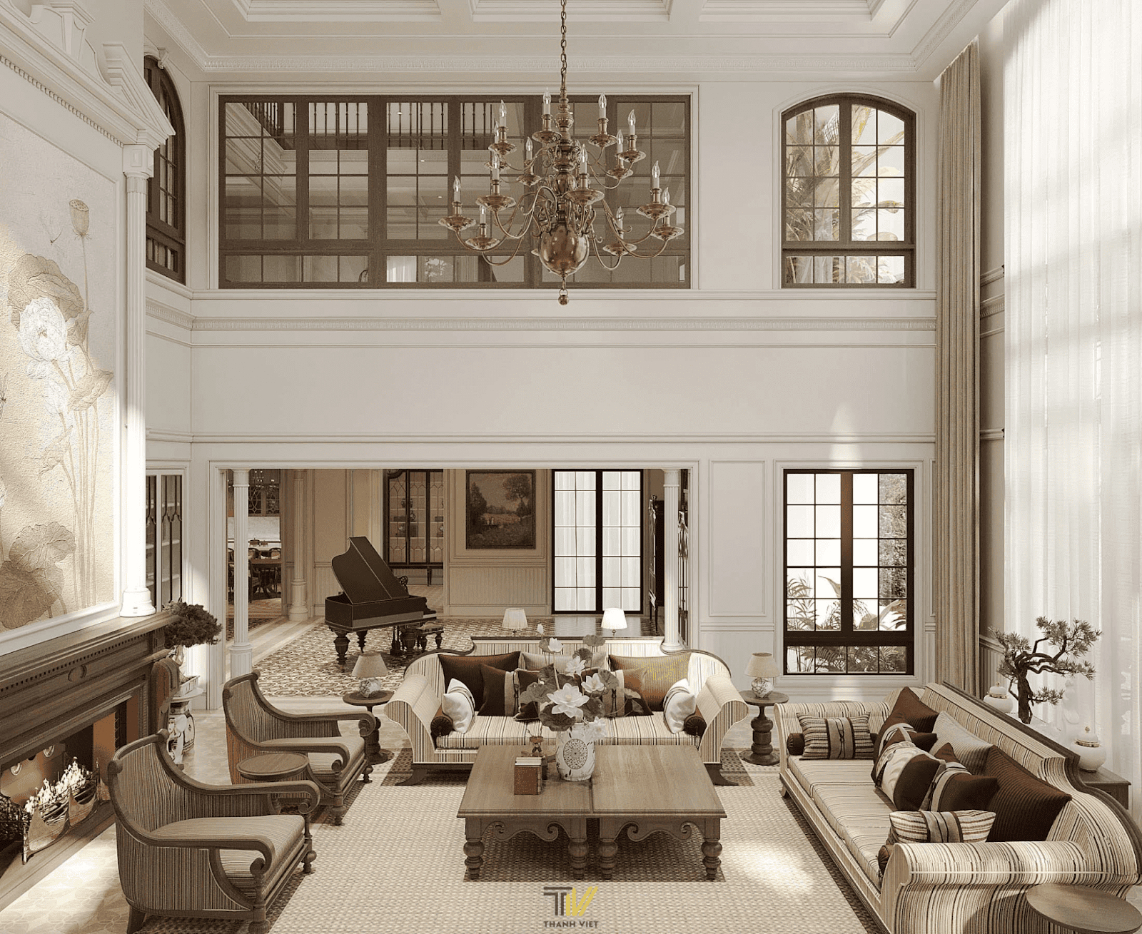 Phòng khách giao thoa phong cách