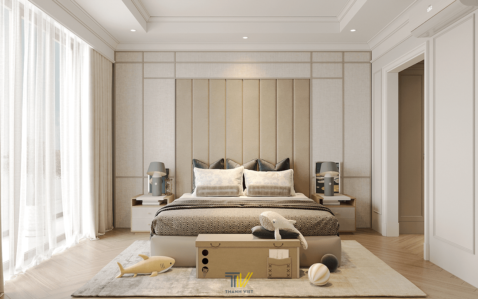 Phòng ngủ biệt thự thoải mái