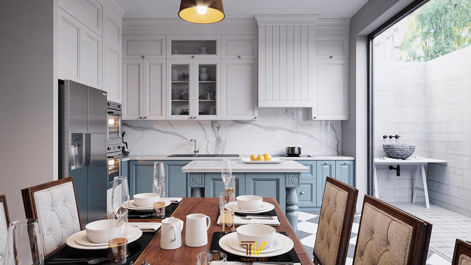 Bếp phong cách đồng quê