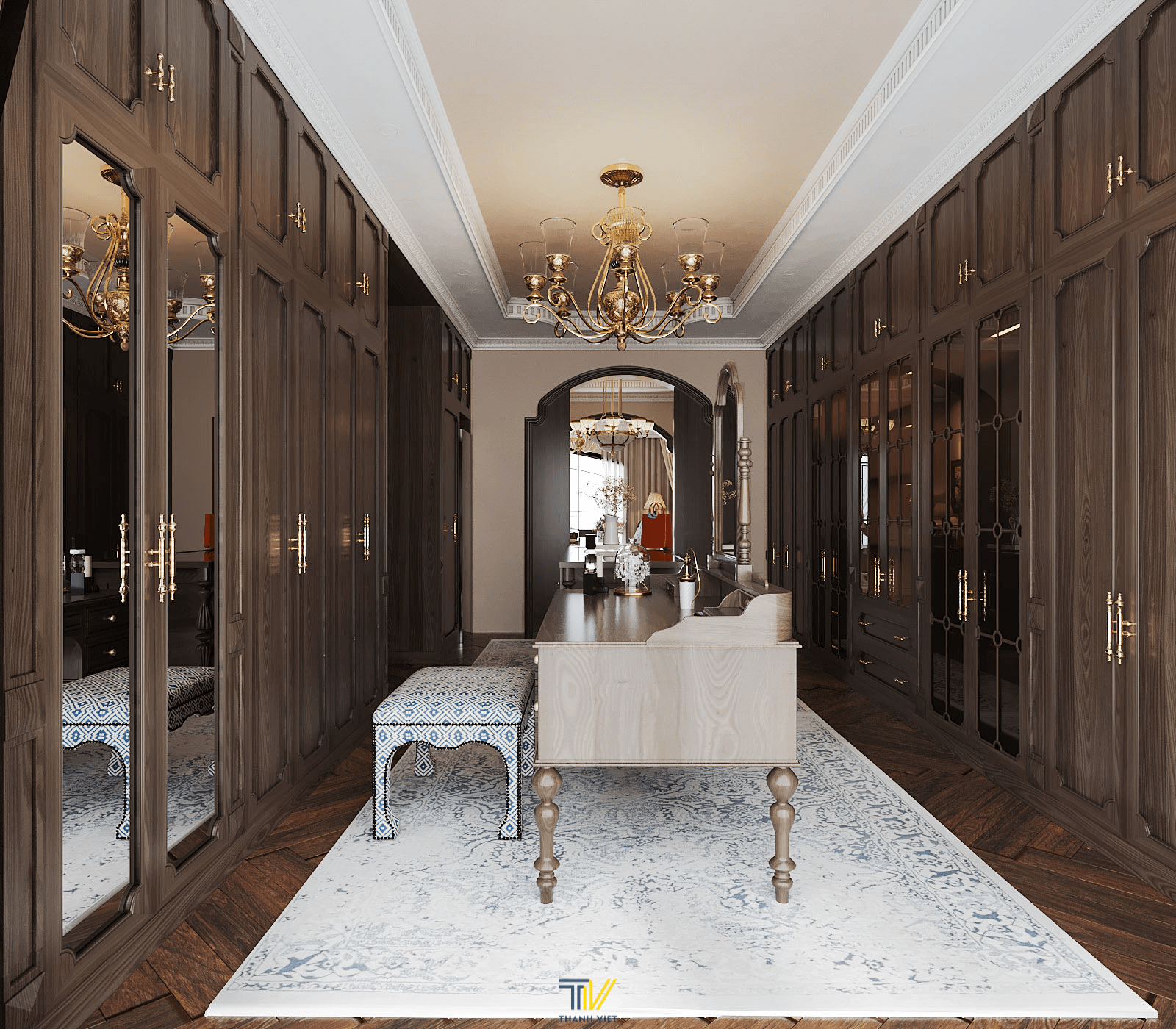 Phòng thay đồ rộng rãi