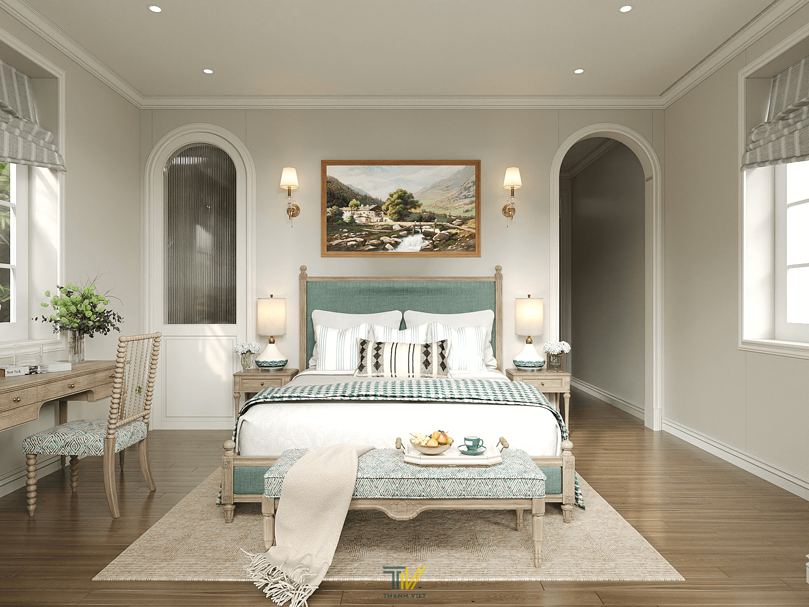 Phòng ngủ master đơn giản