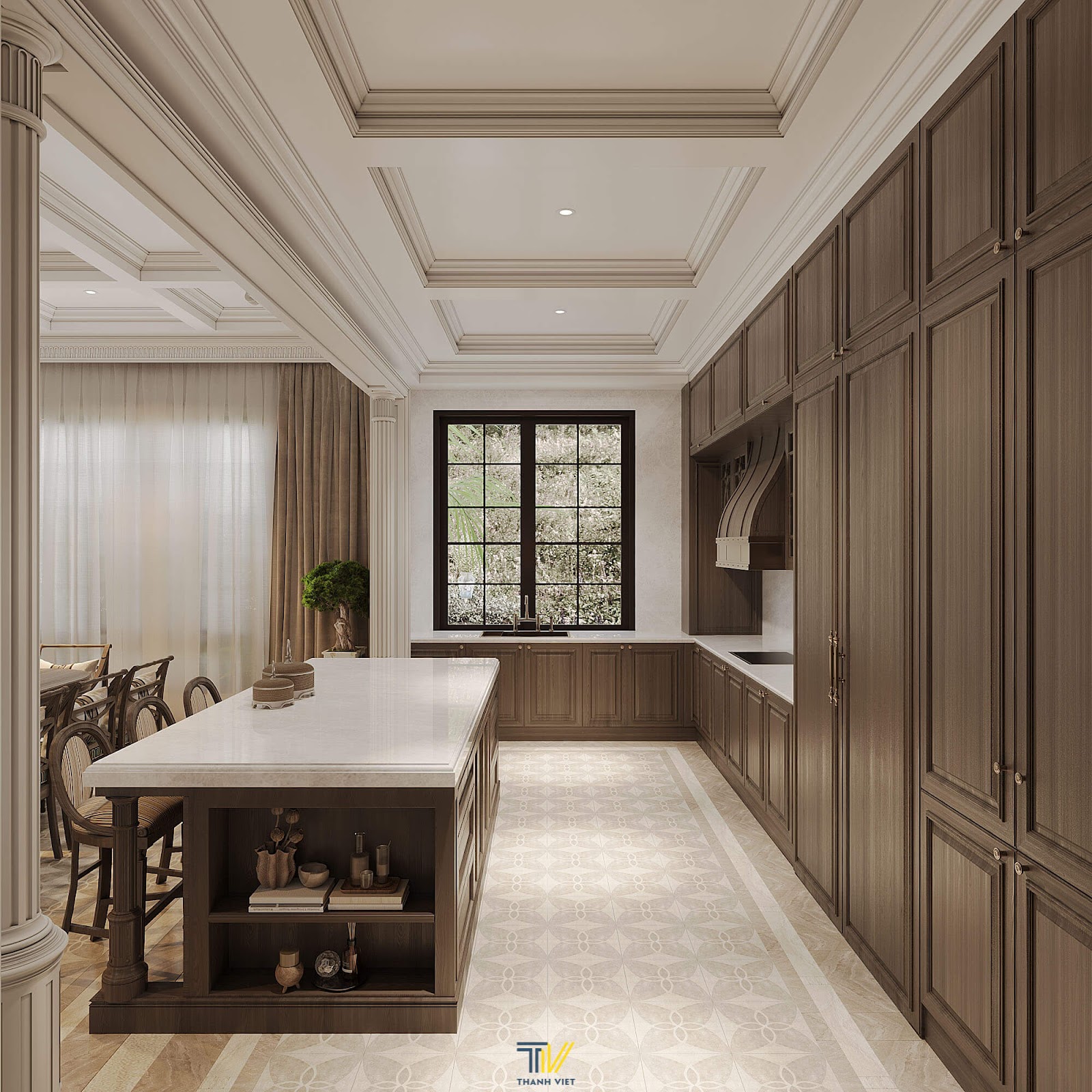 Phòng ăn phong cách Đông Dương 