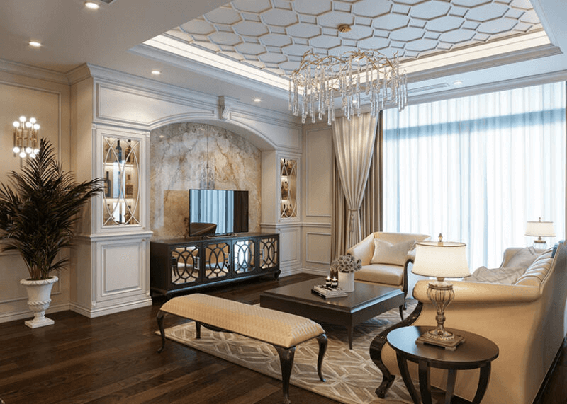 Phòng khách tân cổ điển 