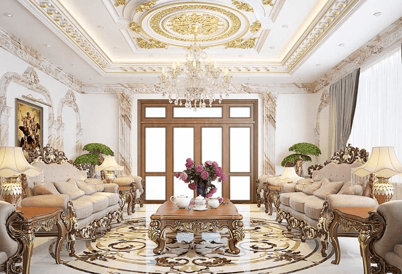 Đèn chùm biệt thự cổ 