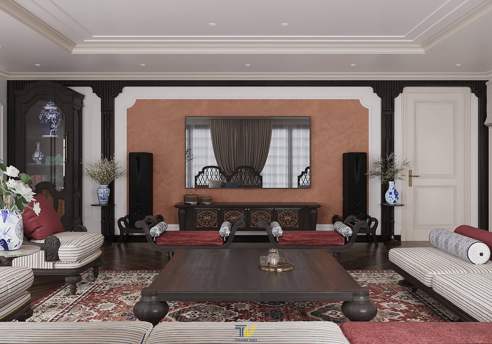 Phòng sinh hoạt biệt thự liền kề 