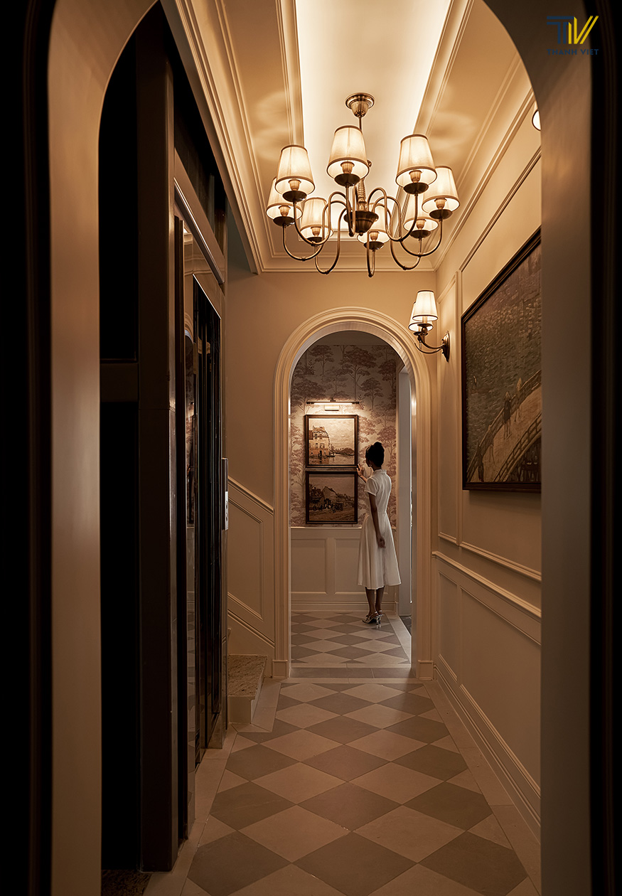 Hành lang dẫn lối đến khu vực làm việc