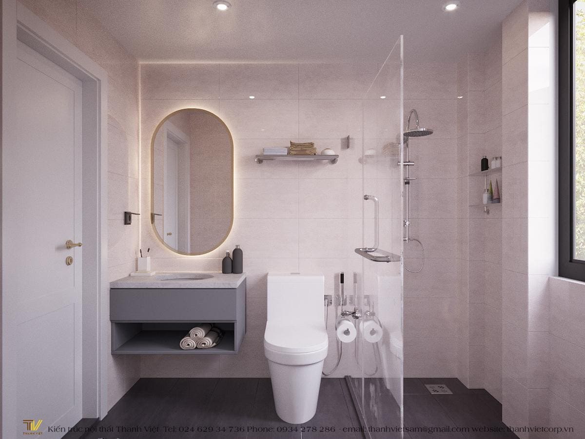 Phòng tắm thiết kế tiện nghi 