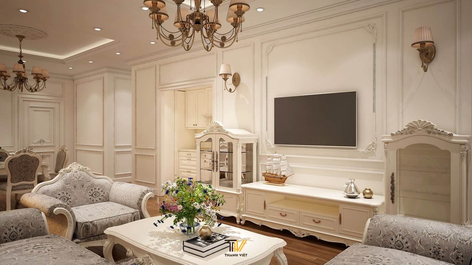 Hoạ tiết nội thất mềm mại 