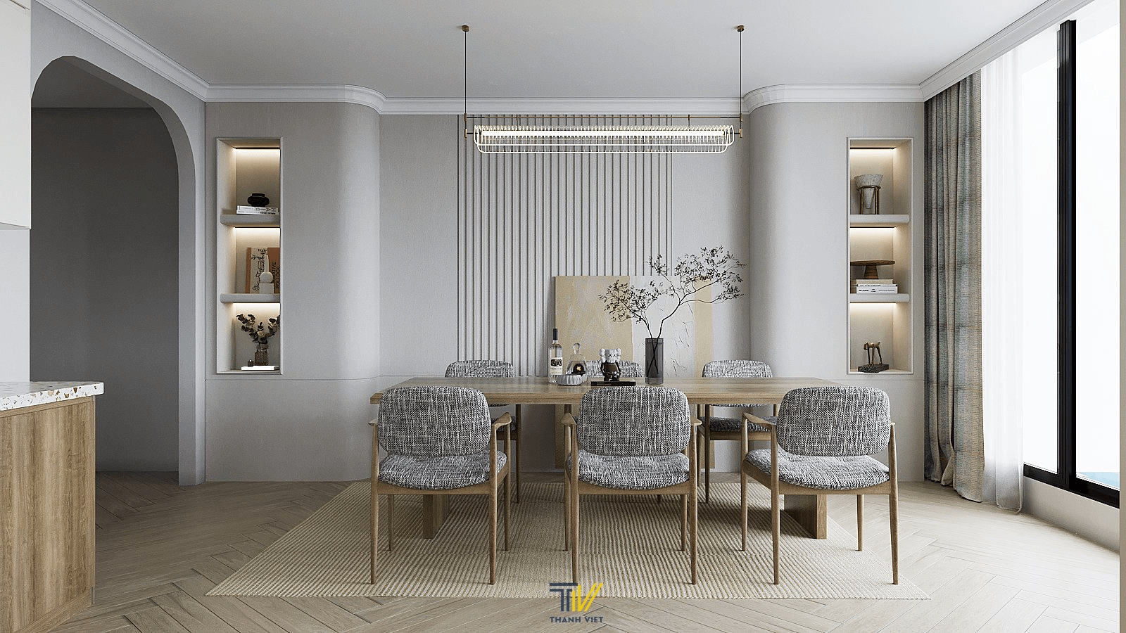 Bàn ăn phong cách đồng quê 