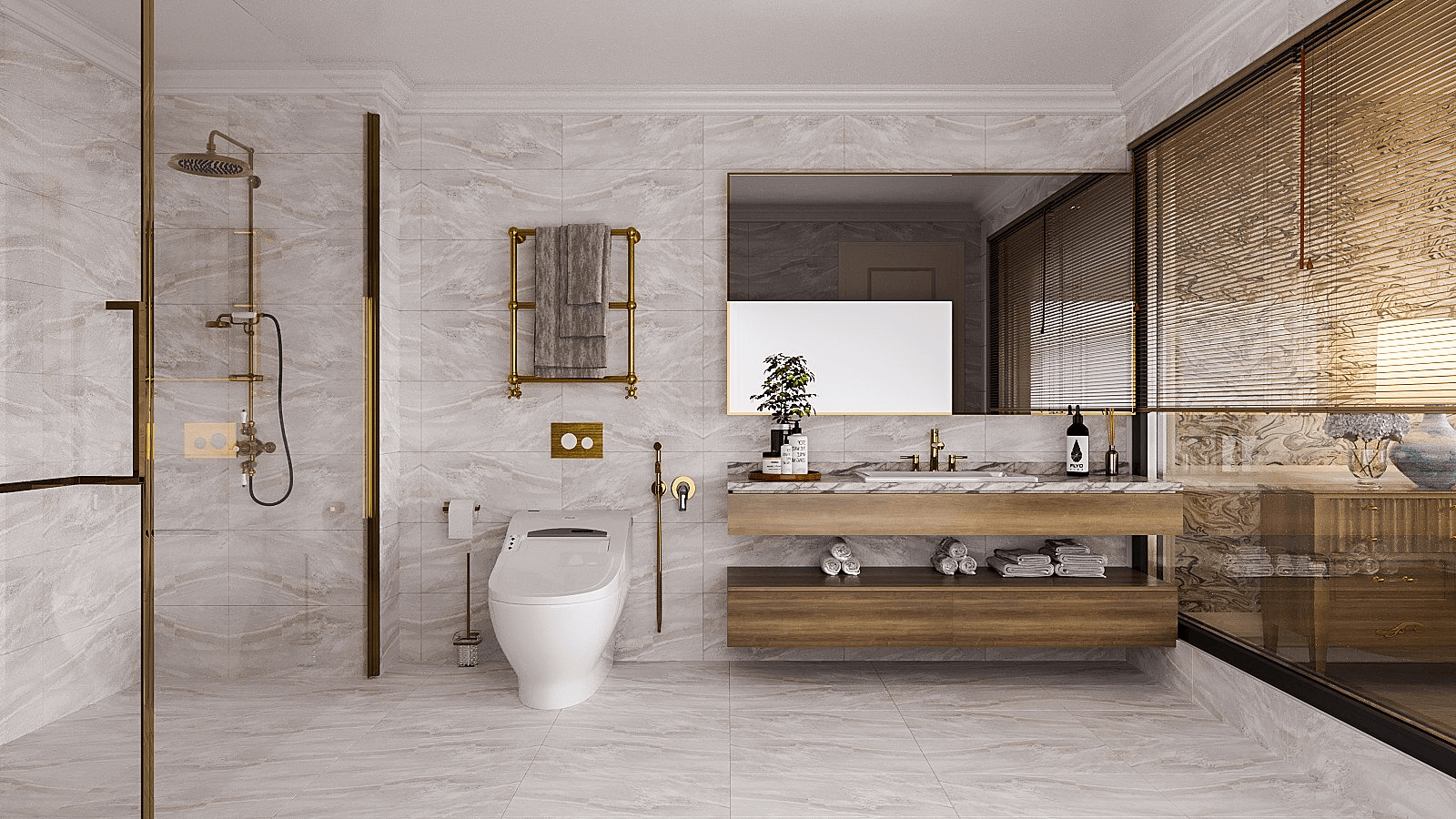 Thiết kế phòng tắm hiện đại 