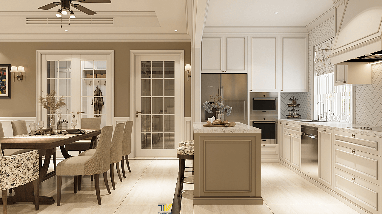 Phòng ăn và bếp tiện nghi 