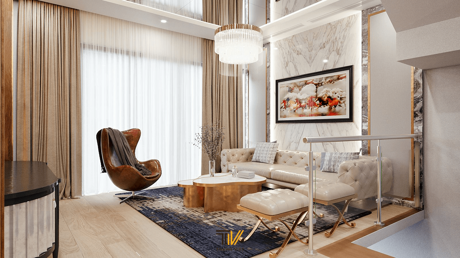 Thiết kế phòng khách tinh tế 