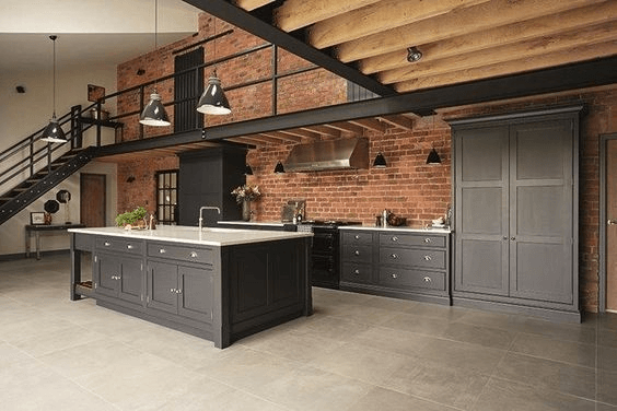 Bếp hiện đại tối giản 