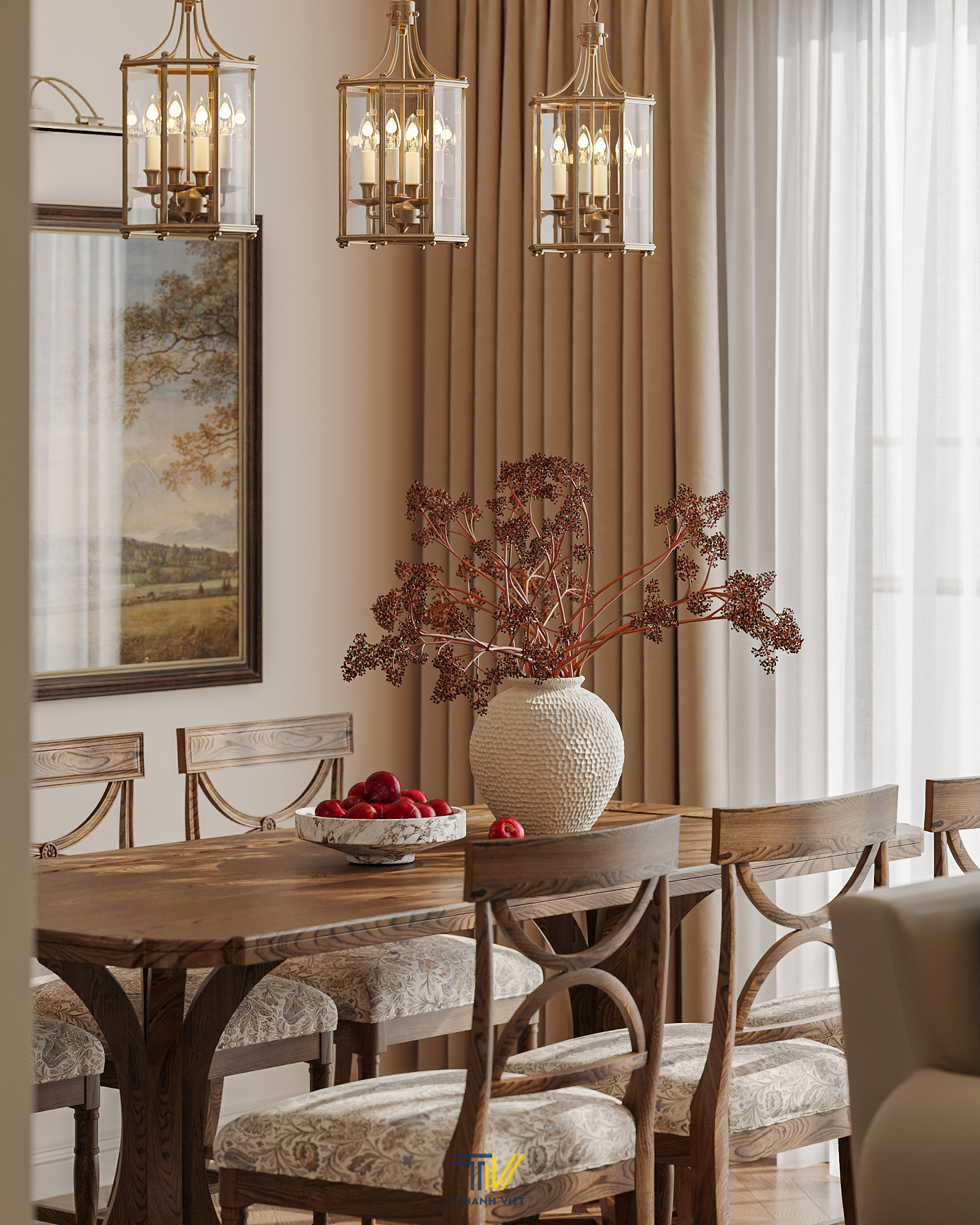 Thiết kế khu vực bàn ăn