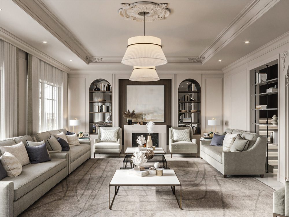 Phong cách Modern Classic trong thiết kế nội thất nhà 2 tầng 100m2
