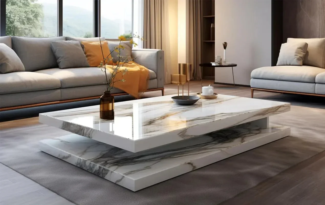 Bàn trà bằng đá marble