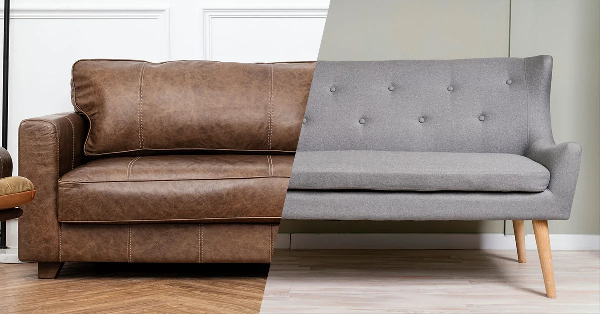 So sánh sofa da vs sofa vải
