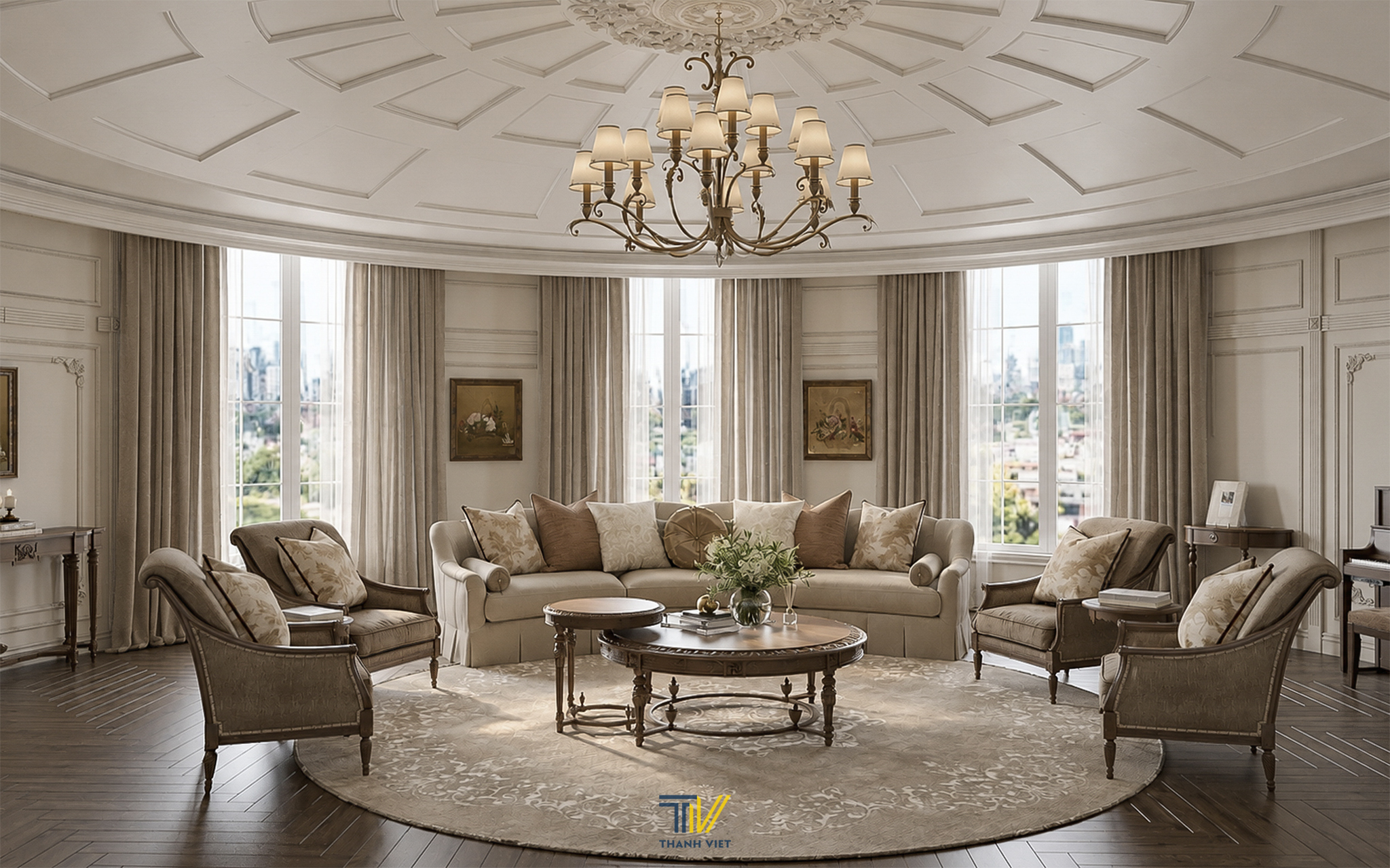 Thiết kế nội thất Élist House 270m² phong cách cổ điển Pháp tại The Manor Mễ Trì